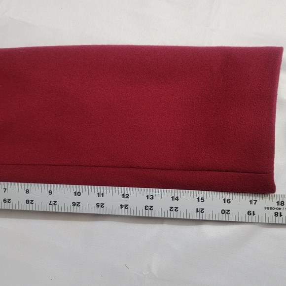 Kenneth Cole Reaction Womens Size 10 Burgandy Wool Blend Pea Coat Size 10 - Picture 7 of 11